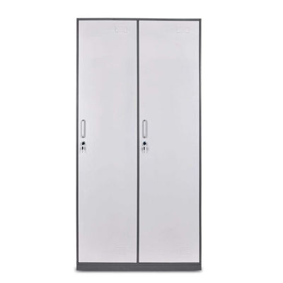Beach School Two Line Two Doors  Powder Coated Steel Wardrobe