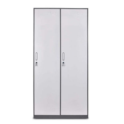 Beach School Two Line Two Doors  Powder Coated Steel Wardrobe