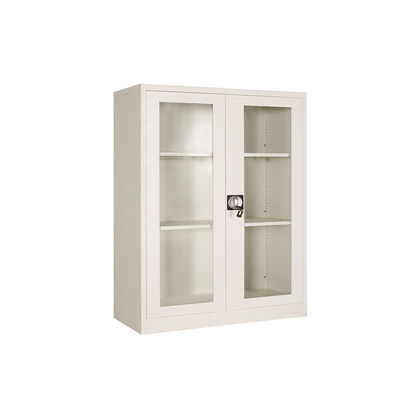 Waterproof Fireproof Glass Door Filing Cabinet Knock Down Office Steel