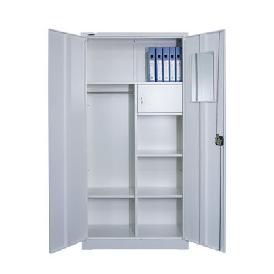 Multifunctional KD Metal Wardrobe Closets With Hanger and Adjustable Shelves