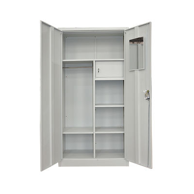 Multifunctional KD Metal Wardrobe Closets With Hanger and Adjustable Shelves