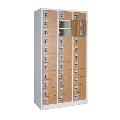 Easy Assembly KD Structure 33 Door Metal Lockers 0.7mm Thickness Electrostatic