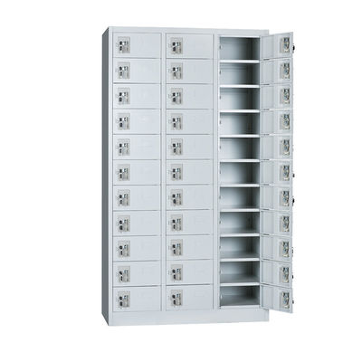 Easy Assembly KD Structure 33 Door Metal Lockers 0.7mm Thickness Electrostatic
