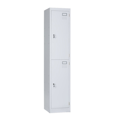 School Furniture 2 Door Metal Locker Dormitory With Hanging Rod