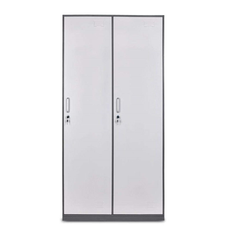 Beach School Two Line Two Doors  Powder Coated Steel Wardrobe
