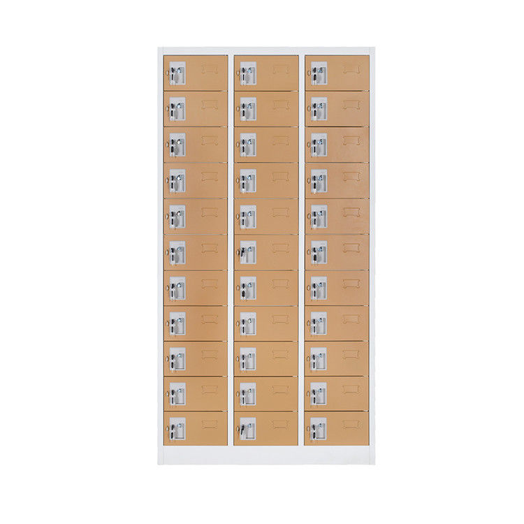 Easy Assembly KD Structure 33 Door Metal Lockers 0.7mm Thickness Electrostatic